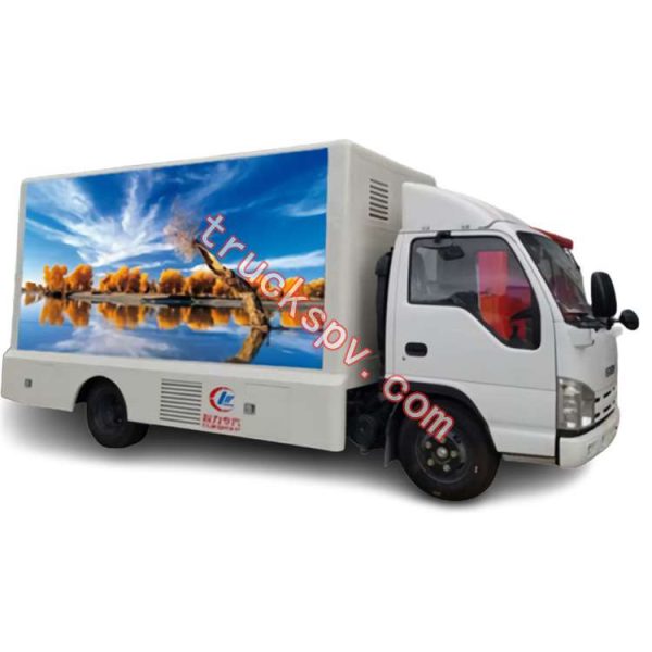 ISUZU LED stage truck is one kind outdoor advertising truck for showing digital shows on truckspv.com