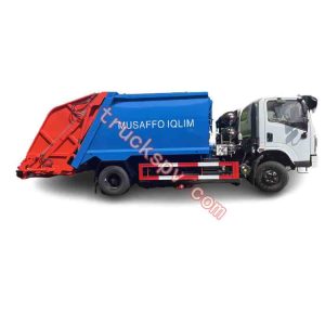 Dongfeng LNG compression garbage truck sanitation vehicle shows on www.truckspv.com