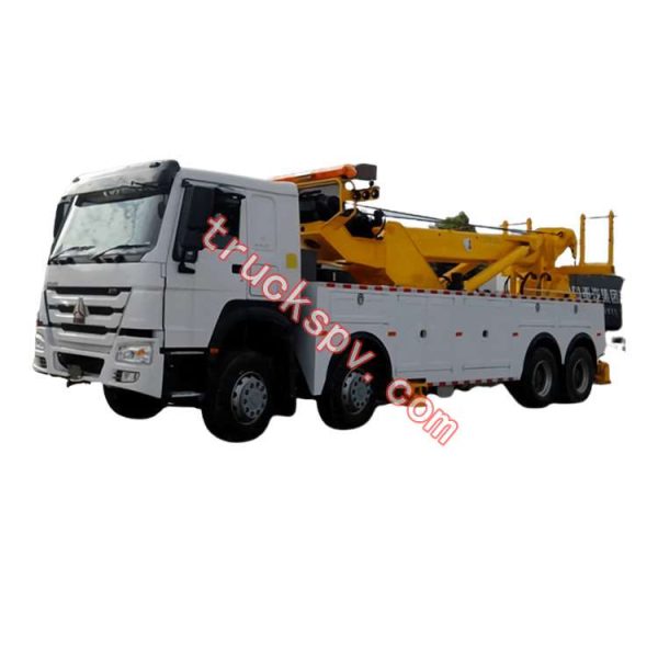 8x4 12 wheelers HOWO chassis mounted 50tons tow body
