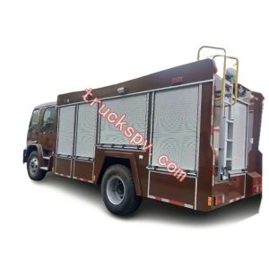 brown color fire truck fire tanker truck shows on www.truckspv.com