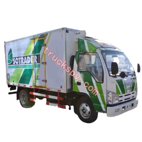 minitruck green color refrigeration lorry shows on www.truckspv.com