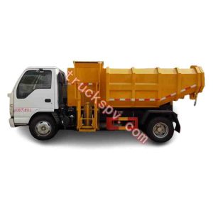white color and yeelow body ISUZU Sludge Cleaning tipper truck shows on truckspv.com