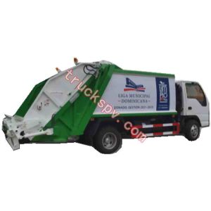 mini small 6wheelers ISUZU compactor waste vehicle shows on www.truckspv.com