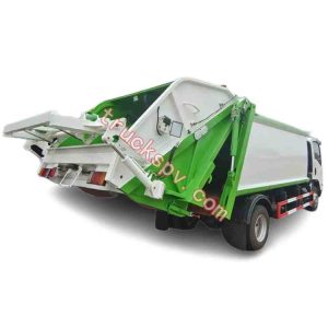 rear lifting garbage can 240L ISUZU compacted rubbish truck shows on truckspv.com