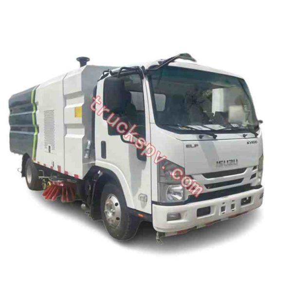 JAPAN ISUZU vacuum truck) (5)wet road sweeper shows on www.truckspv.com