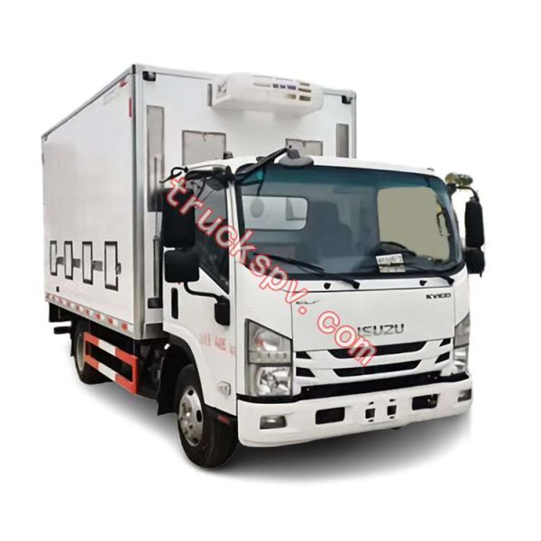 ISUZU fresh vagetable or frozen meat loader livs delivery frozen box truck shows on truckspv.com