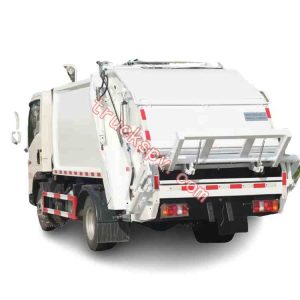 HOWO compacted truck painted white color shows on truckspv.com