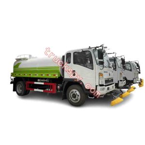 combined water truck and road sweeper two functions together shows on truckspv.com