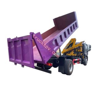 FOTON dumping vehiche mounted crane shows on truckspv.com