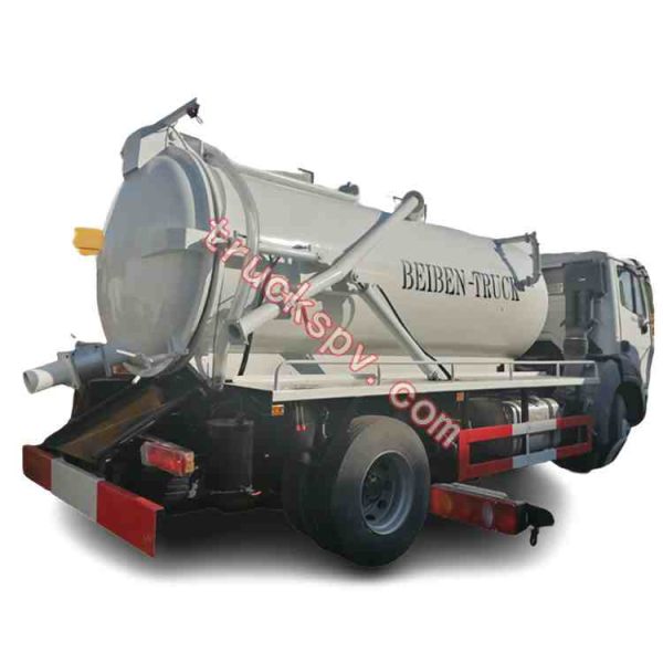 10wheelers tyres beiben disposal sewage vacuum suction truck shows on truckspv.com