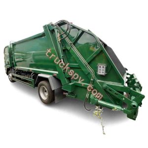 waste compression truck lorry，it is for loading and compress trash shows on truckspv.com