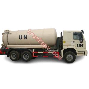 HOWO 6x6 vacuum sludge tanker truck which exported to africa shows on ruckspv.com