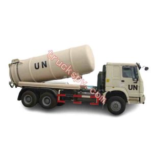6x6 disposal sewage truck which exported to UN army shows on truckspv.com