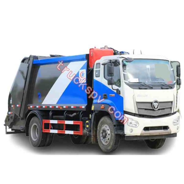 15cbm compacted waste body mounted on the 4500mm wheelbase truck shows on truckspv.com