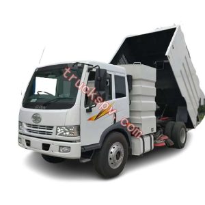 whte color FAW sweeper truck shows on truckspv.com