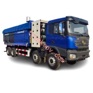 shacman 8x4 50tons dump truck with CNG engine shows on truckspv.com