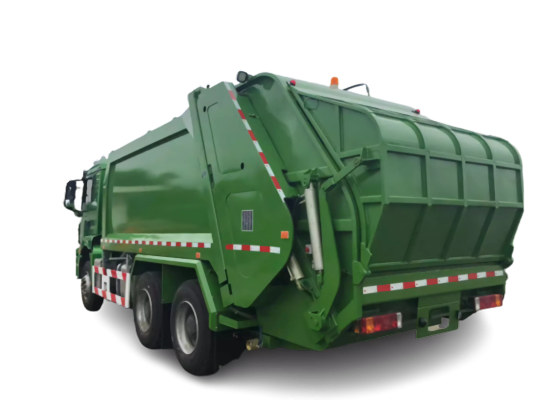 compacted garbage truck